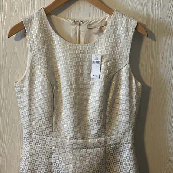 Banana republic Lovely cream dress with metallic sheen to it. NWTs size 6 - Picture 2 of 6
